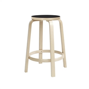 Artek 64 Bar Stool H65 Oak/ Black