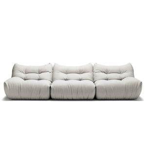 Decotique MONO 3-istuttava sohva, höyrynvärinen, valkoinen