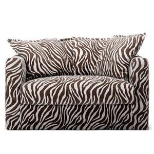 Decotique Le Grand Air Love Seat -nojatuoli, Seepra/ruskea/valkoinen