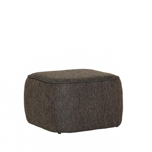 Hübsch Cube Pouf Tummanruskea