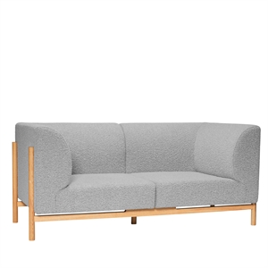 Hübsch Moment Sofa 2 Istuttava Pieni Harmaa/luonnollinen