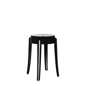 Kartell Charles Ghost Stool H45 Kiiltävä Musta