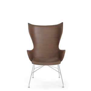 Kartell K/Wood Armchair Chrome/ Dark Veneer