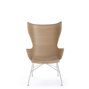 Kartell K/Wood Armchair Chrome/ Light Ash Wood