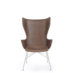 Kartell K/Wood Armchair Chrome/ Dark Ash