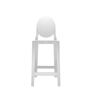 Kartell One More Barstool H65 Kiiltävä Valkoinen