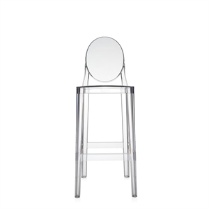 Kartell One More Bar Stool H75 Crystal