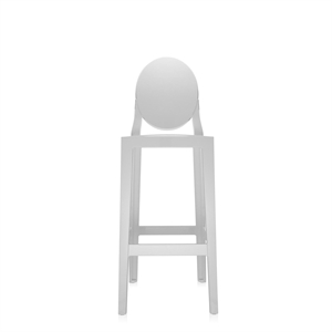 Kartell One More Barstool H75 Kiiltävä Valkoinen