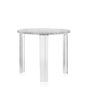 Kartell T-TABLE Ll Krystal-sivupöytä