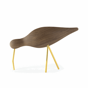 Normann Copenhagen Shorebird Walnut Messinki Suuri