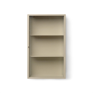 Ferm Living Haze Wall Cabinet Fluted Glass Cashmere