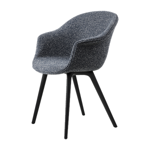 GUBI Bat Dining Chair Plastic Legs Around Bouclé 023