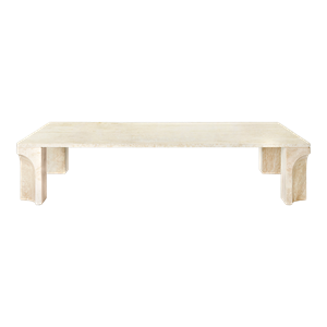 GUBI Doric Coffee Table Rectangular 140 x 80 cm Neutral White