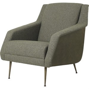 GUBI CDC.1 Armchair Brass/Dedar 141/Soft Leather Army