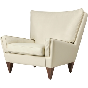 Gubi V11 Armchair American Walnut/ Cream Leather