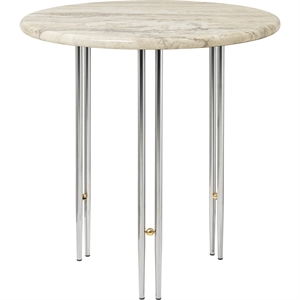 GUBI IOI Side Table Ø50 Chrome/ Beige