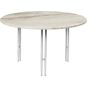 GUBI IOI Coffee Table Ø70 Chrome/ Beige