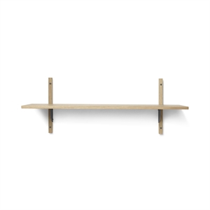 Ferm Living Sector Shelf Single Wide Oak/Black Brass