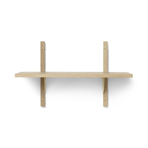 Ferm Living Sector Shelf Single Narrow Oak/Brass