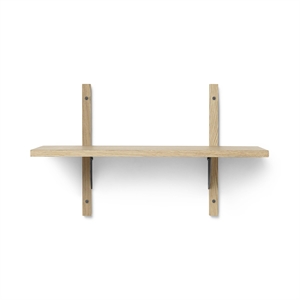 Ferm Living Sector Shelf Single Narrow Oak/Black Brass