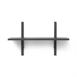 Ferm Living Sector Shelf Single Narrow Black Ash/Black Brass