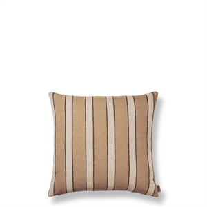 Ferm Living Brown Cotton Cushion Stripe