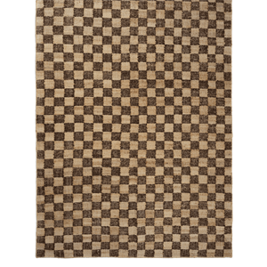 Ferm Living Check Wool Jute Rug 200x300 Coffee/Natural