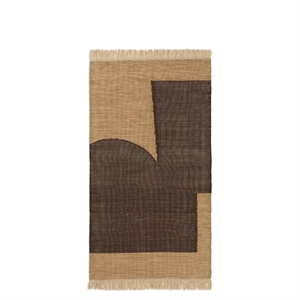 Ferm Living Forene Rug 80x140 Tan/Chocolate