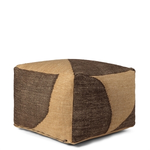 Ferm Living Forene Square Pouf Tan/Chocolate