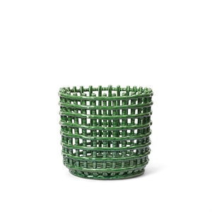 Ferm Living Ceramic Basket Large Emerald Green