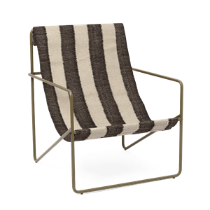 Ferm Living Desert Armchair Olive/Off-White/Chocolate