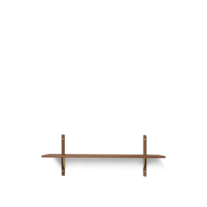 Ferm Living Sector Single/Wide Shelf Smoked Oak/ Brass