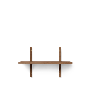 Ferm Living Sector Single/Narrow Shelf Smoked Oak/ Brass