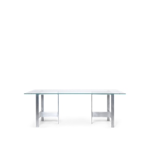 Ferm Living Lager Dining Table 90x200 Glass/ Aluminum