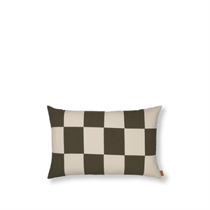 Ferm Living Fold Patchwork Cushion Dark Olive