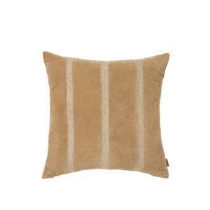 Ferm Living Senti Striped Cushion Dark Sand/ Linen