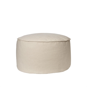 Ferm Living Aun Cotton Pouf Ø80 Luonnonvalkoinen