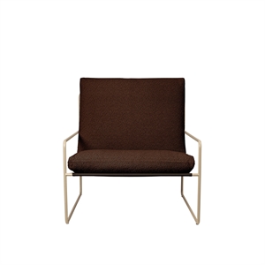 Ferm Living Desert -tyynynpäällissetti, Pure Bouclé/Chestnut