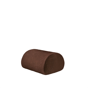 Ferm Living Rouli Pouf Pure Bouclé/Chestnut Brown
