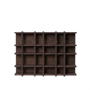 Ferm Living Tilem -hylly 6x4, tummanruskea