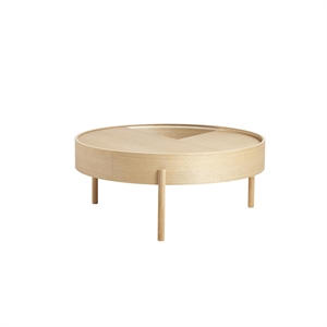 Woud Arc Coffee Table 66 cm White Pigmented Oak