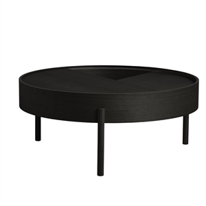 Woud Arc Coffee Table Black Ash Ø89