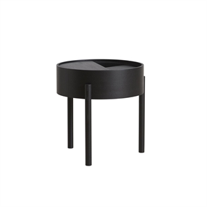 Woud Arc Coffee Table Black Ash Ø42