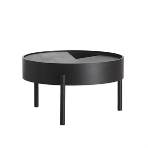 Woud Arc Coffee Table Black Ash Ø66