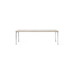 Audo Co Dining Table 240x100 Chrome/ Laminate Cream