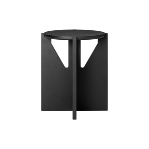 Kristina Dam Studio Simple Stool Black Lacquered Oak