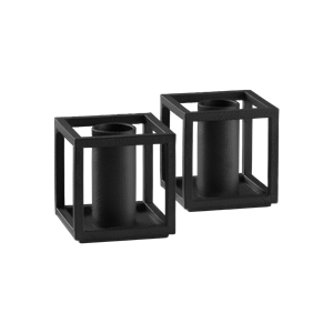 Audo Kubus Micro Candlestick Black 2 Pcs.