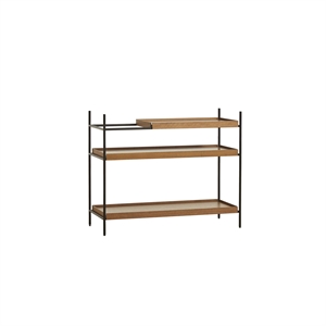 Woud Tray Configuration 5 -hyllyjärjestelmä, Matala, Pähkinäpuu