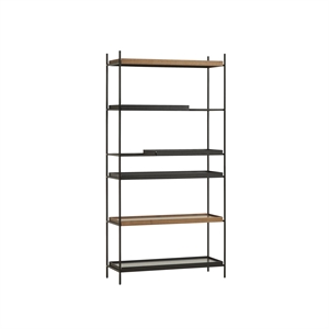 Woud Tray Configuration 19 -hyllyjärjestelmä, Korkea, Musta/pähkinä