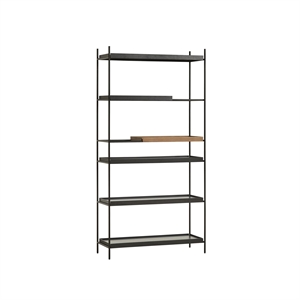 Woud Tray Configuration 21 -hyllyjärjestelmä, Korkea, Musta/pähkinä